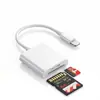 Leitor de Cartão para Celular e Computador Tipo C Dois em Um Leitor de Cartão Dupla Linha Sd Tf Cartão de Memória Pen Drive USB Cartão de Memória de Câmera