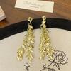 Pendientes de Metal con Lentejuelas y Borlas de Diseño Exclusivo de Gama Alta para Mujer, Moda de Lujo Accesible, Pendientes y Aretes Versátiles Nuevos y de Moda