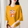 Comercio exterior transfronterizo ropa de maternidad, camiseta de manga tres cuartos para mujeres de mediana edad y mayores, holgada, casual, top básico versátil