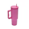 Taza de Hielo de Acero Inoxidable 304 de Tercera Generación para Comercio Exterior, 40 oz, con Asa, Gran Capacidad, Taza para Coche con Popote, Taza Térmica
