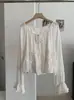 Camisa de Manga Larga con Volantes y Lazo para Mujer KEKEZOON, Estilo Suave de Otoño, Blusa Holgada de Manga Acampanada 8766