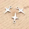 9X15Mm 0.3g Multicolor Comercio Exterior Accesorios para Joyería DIY Estrella Hueca Estrella de Cuatro Puntas Colgante Hecho a Mano