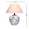 Ornamento de Vento Silencioso Estilo Japonês Sala de Estar Estudo Luminária de Cabeceira Pote de Porcelana Feito à Mão Vasos de Flores Luminária de Mesa de Cerâmica para Hotel Pousada
