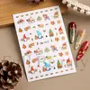 Pegatinas de Uñas Nuevas Transfronterizas ins Invierno Navidad Papá Noel Muñeco de Nieve Árbol de Navidad Pegatinas Adhesivas para Uñas