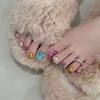 12 Piezas de Parches Puros Hechos a Mano para Uñas de los Pies, Uñas de los Pies Usables, Nuevo Producto Verano 2026, Parches para Uñas de los Pies que Mejoran la Blancura, Removibles