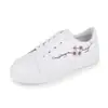 Zapatillas Blancas Bordadas para Mujer, Versátiles para Primavera y Otoño, Nuevos Zapatos Deportivos Casuales Estudiantes de Corte Bajo, Zapatos Individuales para Mujer Estilo Harajuku