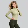 Novedad de Otoño para Mujer, Ropa de Yoga Ajustada Adelgazante de Manga Larga para Uso en Exteriores, Chaqueta Deportiva para Correr, Fitness, Yoga