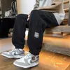 Pantalones de pana para hombre, estilo jogger de otoño e invierno, pantalones deportivos de moda, pantalones deportivos para jóvenes, pierna recta holgada, pantalones forrados de polar para niños