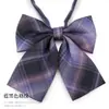Cuello de Camisa con Lazo de Cuadros Estilo Japonés JK Flor para Mujer Estilo Universitario Foto de Graduación Camisa con Lazo Gratis Traje de Buceo con Lazo