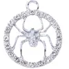 Colgante Protector de Color UV Pulsera de Moda Collar Flor Completa de Diamantes Placa de Flor Araña Hueca Accesorios de Aleación Venta al por Mayor en Stock