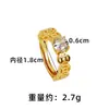 Nuevo Anillo Antiguo de Estilo Chino Chapado en Oro con Incrustaciones de Circonita, Anillo de Moneda Estilo Palacio para Mujer, Joyería de Mano Versátil de Nicho al por Mayor