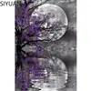 Comercio exterior 5D Pintura de Diamantes completo Diamante Lago paisaje nocturno pintura decorativa diy strass decoración de pared del hogar pintura colgante