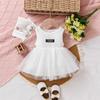 Amazon Comercio Exterior Transfronterizo Europeo y Americano Verano Color Sólido Vestido de Malla sin Mangas Estilo Dulce de Princesa Falda Tutú Linda