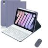 Adequado para o Novo iPad Tablet Mini7 Capa Protetora Teclado Bluetooth Sem Fio Destacável Slot para Caneta Capa de Couro