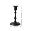 Candelabro Preto Retrô Francês Aromaterapia para Casa Suporte de Vela de Metal Jantar Romântico à Luz de Velas Adereço para Fotografia