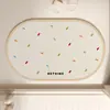 Tapete de Banheiro de Lama Diatomácea Estilo Fresco Absorção de Água Secagem Rápida Doméstico Resistente ao Desgaste Tapete para Pés Tapete Antiderrapante para Chão de Banheiro