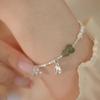 Nuevo Fu Lu Ping An nuevo brazalete chino irregular de plata rota Chica Bambú calabaza de jade imitación estilo nacional retro