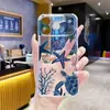 Fornecido diretamente pelo fabricante, novas capas de celular com tema oceânico de estrela-do-mar e coral para iPhone 15 Pro Max, perfeitas para as praias de verão