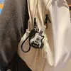 Chaveiro musical original de gato em PU, pingente fofo em formato de guitarra e violino, acessório de bolsa de nicho, pingente para casal