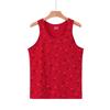 Chaleco Interior para Hombre Rojo Grande Carácter Fu Boda Festivo Año de Nacimiento Ropa Interior Base