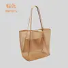 Bolsa de Playa Grande Capacidad Transfronteriza 2025 Exterior Nueva Bolsillo de Malla de Nylon Plegable Malla Bolsa de Hombro de Doble Capa Bolsa de Almacenamiento