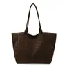 Bolsa Tote Leopard Print Grande Capacidade Estilo Coreano Preguiçoso para o Dia a Dia 2025 Outono Retro Tendência Feminina Pequena Bolsa de Ombro Moda