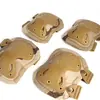 Rodilleras tácticas, coderas, equipo de combate de cuatro piezas para entrenamiento de gateo y arrodillamiento, muñequeras para deportes de equitación CS de la vida real