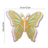 Adhesivo de pared de mariposa hueca tridimensional 3D de cuatro capas, mariposa de papel nacarado, decoración para fiestas navideñas, bodas, hogar