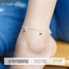 Tobillera de plata S925 moda coreana simple linda pequeña campana tobillera venta al por mayor personalidad tobillera joyería mujeres S0574