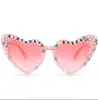 Óculos de Sol Jinjia para Noiva BRIDE Moda Strass noiva Letra Pérola Coração de Pêssego Óculos para Despedida de Solteira Feminina
