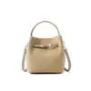 Bolso de Mano para Mujer Estilo Nuevo, Bolso Cruzado de Moda y Versátil, Lujo Ligero, Bolso Cubo de Piel Genuina de Gama Alta de Nicho