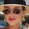 Óculos de Sol Irregulares Armação Pequena Celebridade da Internet Ins Mesmo Estilo Óculos de Sol 2024 Novo Estilo Personalizado Exagerado Óculos de Sol de Rua