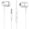 Fones de Ouvido Ping'Er Semi-In-Ear com Plug Macio Redondo de 3,5mm Adequados para Smartphones, Jogos, Ouvir Música com Microfone, Fones de Ouvido com Graves Pesados