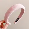 Nova Faixa de Cabeça Tendência 2025 para Mulheres com Coroa Alta, Doce Acessório de Cabelo Rosa para Lavar o Rosto