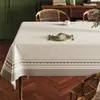 Toalha de mesa estilo vintage, lavável, impermeável, resistente a óleo, toalha de mesa retrô, novo modelo 2025, toalha de mesa de centro, luxo leve, toalha de mesa de alta qualidade
