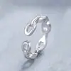 Anel de osso da orelha em prata de lei S925, clipe de orelha torcido, camada dupla, fecho de orelha sem furo, moderno, nicho, simples, joia de orelha da Coreia do Sul