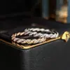 Anillos Trenzados Apilables para Mujer, Anillos de Cuerda Retorcida Completamente de Diamante, Anillos Mobius de Circonita, Anillos para el Dedo Índice, Delicadas Filas Pequeñas de Diamantes