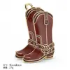 Chapéu de Cowboy Ocidental Europeu DIY Esmalte Gotejante Ornamento Acessórios Pingente Único Bota de Cowboy Charme Estilo Pequeno Perfume Pingente de Colar