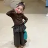 Camiseta Básica de Malha com Gola Volumosa Estilo Princesinha Suave Estilo Coreano Maiyoyo para Meninas