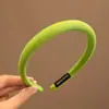 Cor Dopamina Aro de Cabelo de Aba Larga para Mulheres Topo Craniano Alto Pressão Cartão de Cabelo Verão Doce Bonito Faixa de Cabelo Acessórios de Cabelo com Sensação Avançada