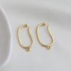Color oro 14K retenedor de color gancho para la oreja de bola en forma de U sin agujero en la oreja clip para la oreja sin hueso material colgante para la oreja sin dolor accesorios para aretes diy mujeres
