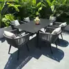 Mesas y sillas de exterior para villas con patio, mesas y sillas de cuerda tejida, muebles de jardín de exterior, impermeables y resistentes al sol, mesas y sillas de balcón de ocio nórdico