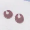Brincos de Lã Trançada Peluda Novos da Moda Outono e Inverno com Toque de Luxo e Estilo Único, Acessórios de Orelha Versáteis e Elegantes