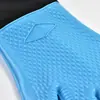 Nueve likes guantes de algodón grueso de doble capa de silicona de cinco dedos aislamiento térmico para el hogar horneado guantes para horno microondas