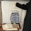 Pantalones de Chándal a Cuadros Retro Estilo Coreano para Bebé, Nuevos de Primavera y Otoño, Pantalones Jogger Sueltos Casuales para Bebés, Pantalones Largos Versátiles