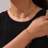 Collar de cuentas con diseño mini de color dulce y gotas de aceite para mujer, pulsera tobillera dorada con INS, traje de acero de titanio