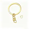 Acessórios de Joalheria Chaveiro com Corrente de Quatro Elos, Chaveiro com Argola Plana, Acessório de Chaveiro com Argola Aberta