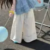 Conjunto de Verano para Niña 2026 Nuevo Estilo Camisa de Muñeca para Bebé Top sin Mangas con Encaje Pantalones de Pierna Ancha Conjunto de Dos Piezas Elegante