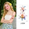 Pequeñas Pegatinas de Tatuaje Serie de Flores Acuarela Fresca Fotografía de Disfraces Impermeables Sudor Duraderas para Muñeca y Tobillo