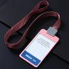 Dezhi aleación de aluminio tarjetero certificado doble cara insignia insignia permiso de trabajo personal cubierta colgante aleación de aluminio metal cordón